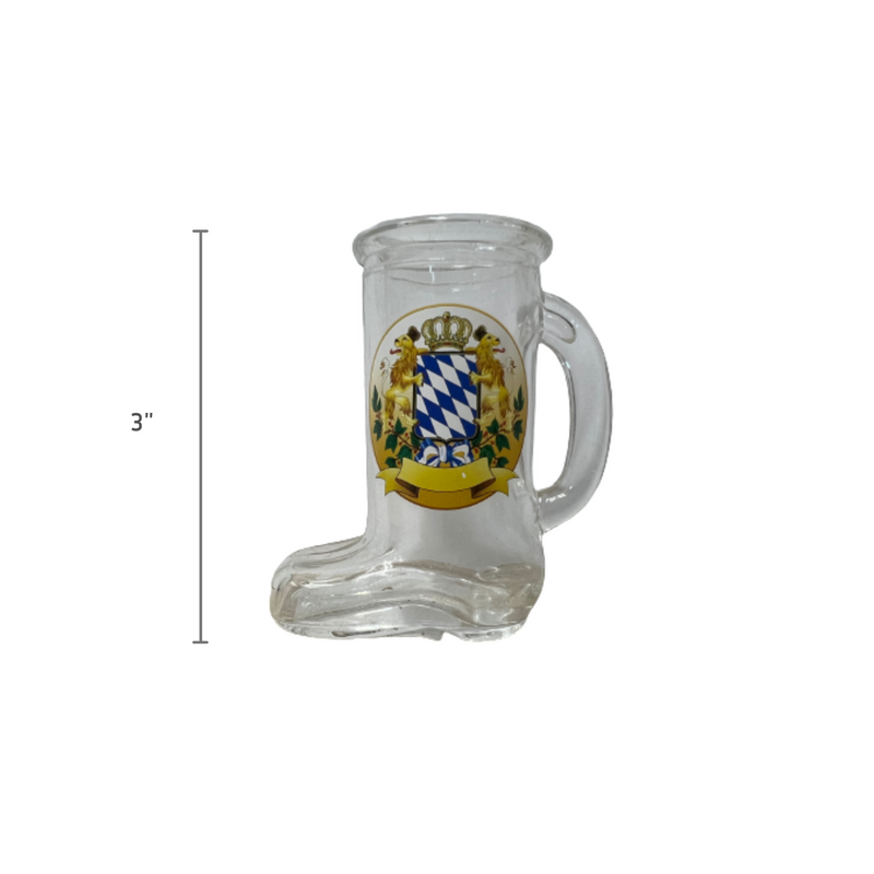 Beer Boot Shot Glass: Bayern Crest