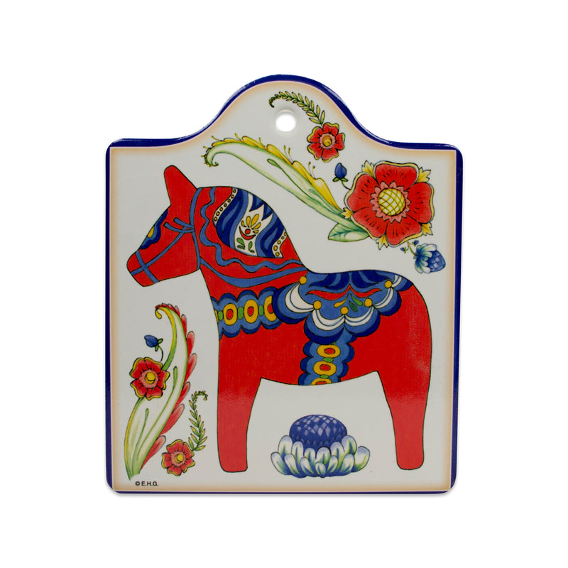 Decorative Ceramic Cheeseboard: Red Horse