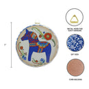 Decor Wall Plaque: Blue Dala Horse