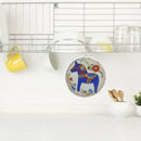Decor Wall Plaque: Blue Dala Horse