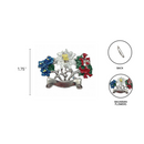 German Hat Lapel Pin: Alpine Flowers and Boot