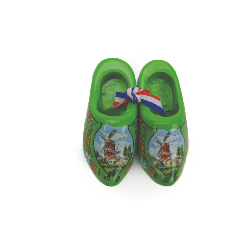 Holland Wooden Shoes Magnet Green