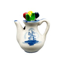 Delft Blue Magnetic Gifts Pitcher With Flowers