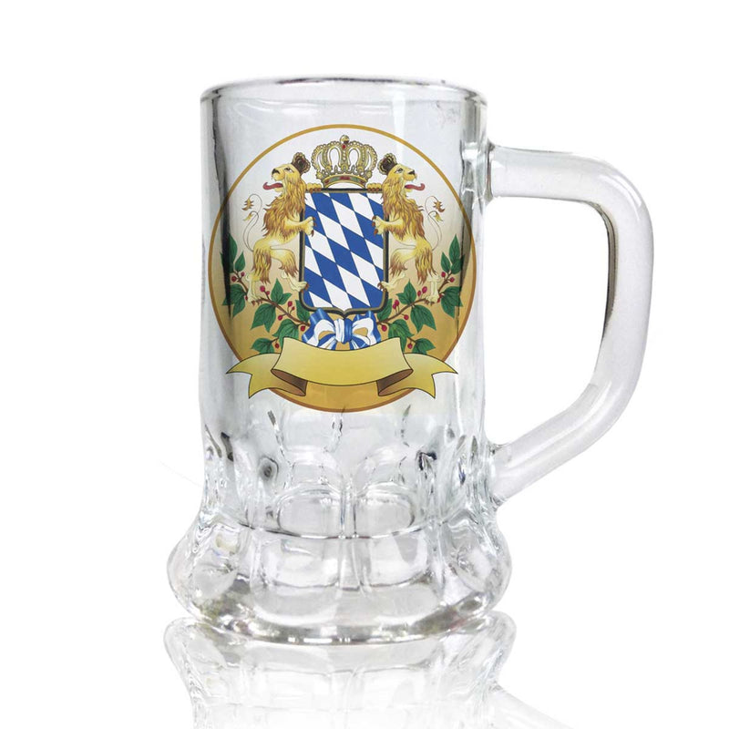 Glass Dimpled Mug Shot: Bayern Coat of Arms