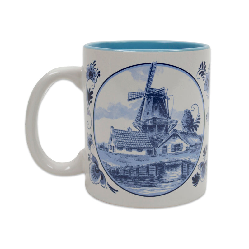 Delft Blue Dutch Windmill Coffee Cup