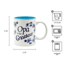 "Opa is the Greatest" - Blue Ceramic Coffee Mug