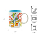Rosemaling & Hummingbird Ceramic Coffee Mugs
