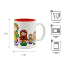 Russian Nesting Doll Ceramic Coffee Mugs