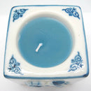 Blue Votive Candles Embossed Mill & Kiss - OktoberfestHaus.com
 - 3