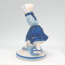 Blue and White Figurine: Dutch Girl Skater - OktoberfestHaus.com
 - 3