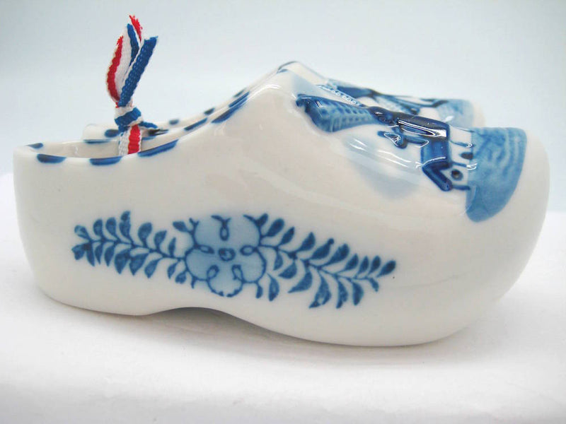 Delft Shoe Pair with Embossed Windmill Design - OktoberfestHaus.com
 - 3