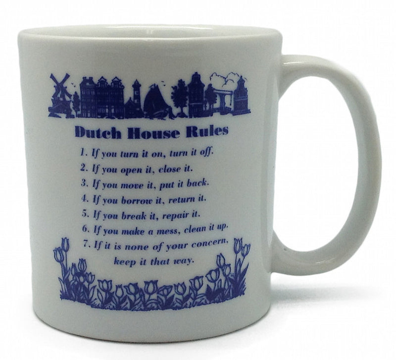 Ceramic Coffee Mug: Dutch House Rules - OktoberfestHaus.com
 - 1