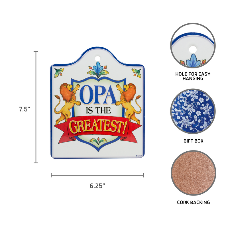 Ceramic Cheeseboard: Opa Is the Greatest