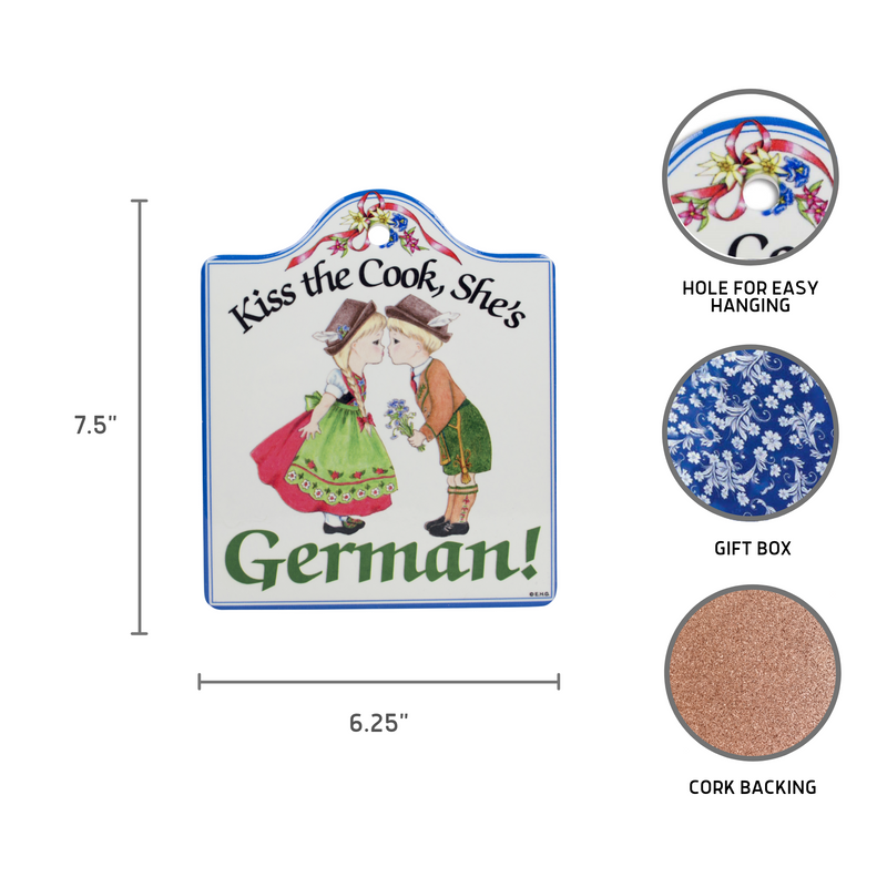 Decorative Ceramic Cheeseboard: German