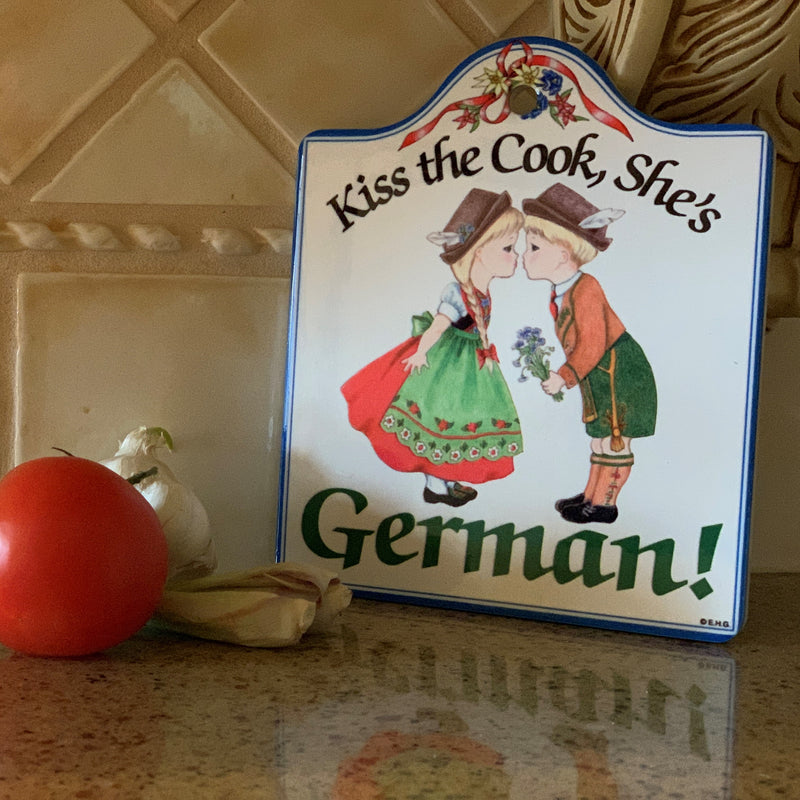 Decorative Ceramic Cheeseboard: German