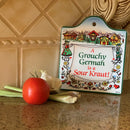 Decorative Ceramic Cheeseboard: Grouchy