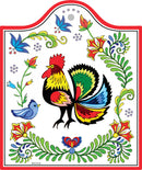 Ceramic Cheeseboard w/ Cork Backing: Rooster - OktoberfestHaus.com
 - 1