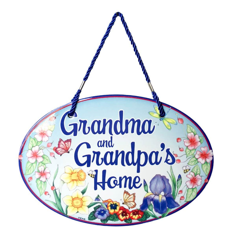 Welcome Sign "Grandma & Grandpa's Home" Decorative Sign