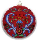 Round Ceramic Plaque: Rosemaling - OktoberfestHaus.com
 - 1