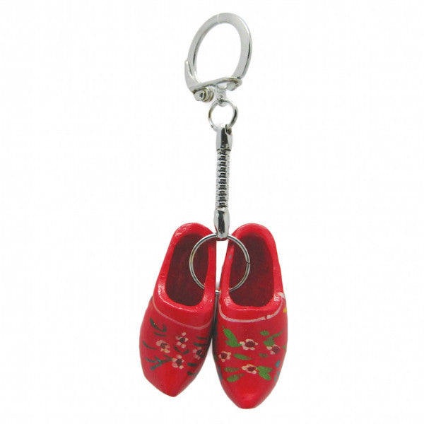 Holland Wooden Shoes Red Keychain