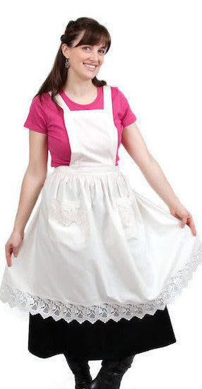 Dutch Lace Adult Full Apron White Dutch Lace Adult Full Apron White