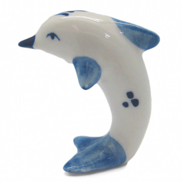 Ceramic Miniatures Animals Delft Blue Dolphin - OktoberfestHaus.com
 - 1