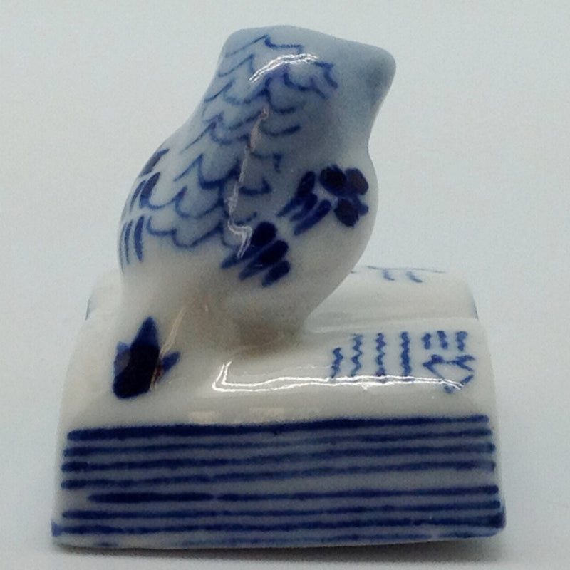 Porcelain Miniatures Animal Delft Blue Owl - OktoberfestHaus.com
 - 3