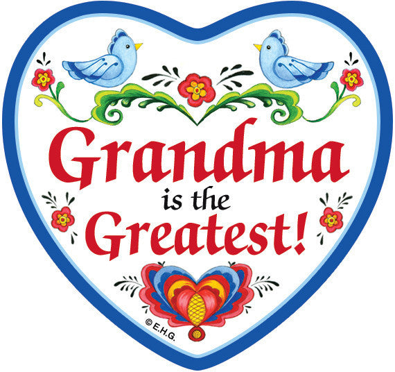 "Grandma Is The Greatest" Heart Magnet Tile Grandma Gift - 1 OktoberfestHaus.com