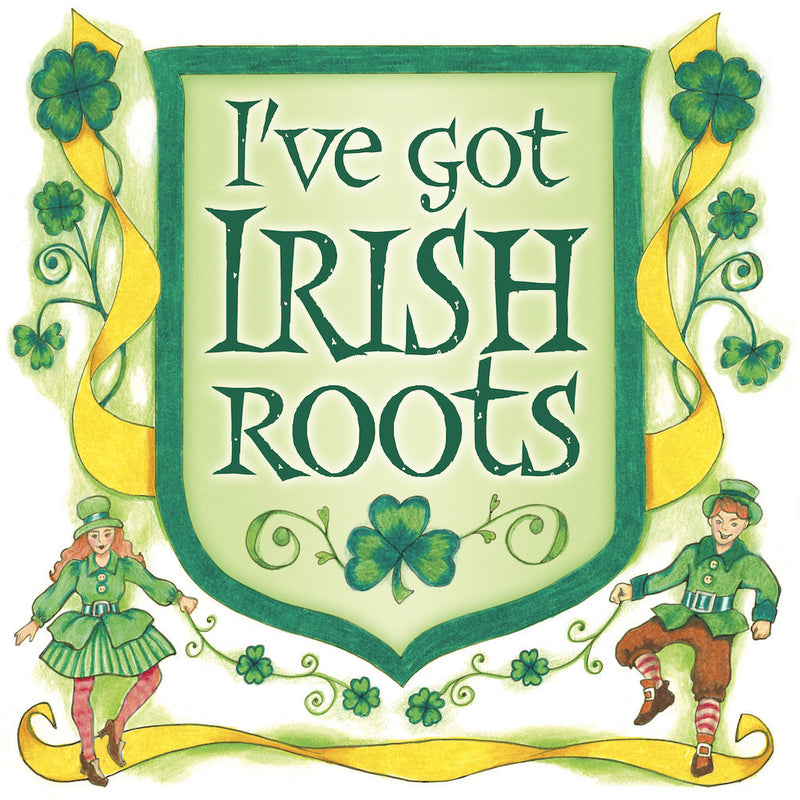 Irish Gift Ideas: Irish Roots Magnet Tile - OktoberfestHaus.com
 - 1