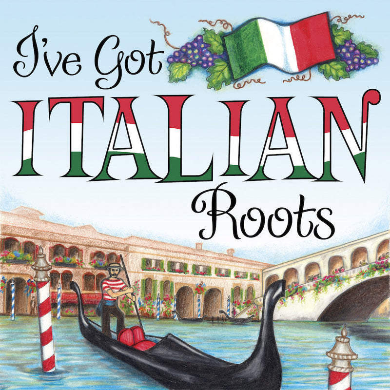 Italian Gift Ideas: Italian Roots Magnet Tile - OktoberfestHaus.com
 - 1