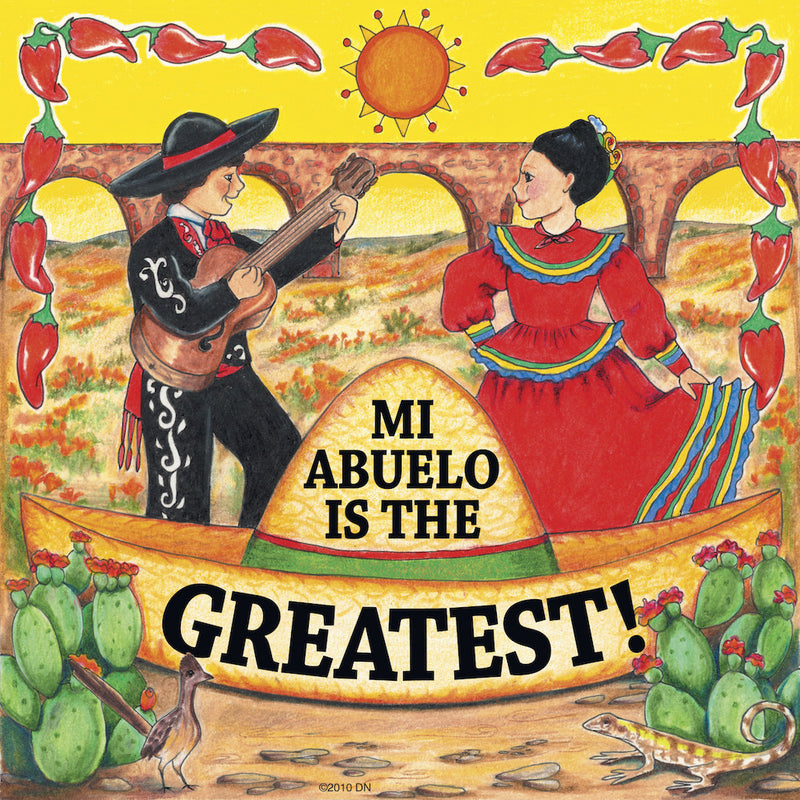 Mexican Gifts: Abuelo Is Greatest Tile Magnet - OktoberfestHaus.com
 - 1
