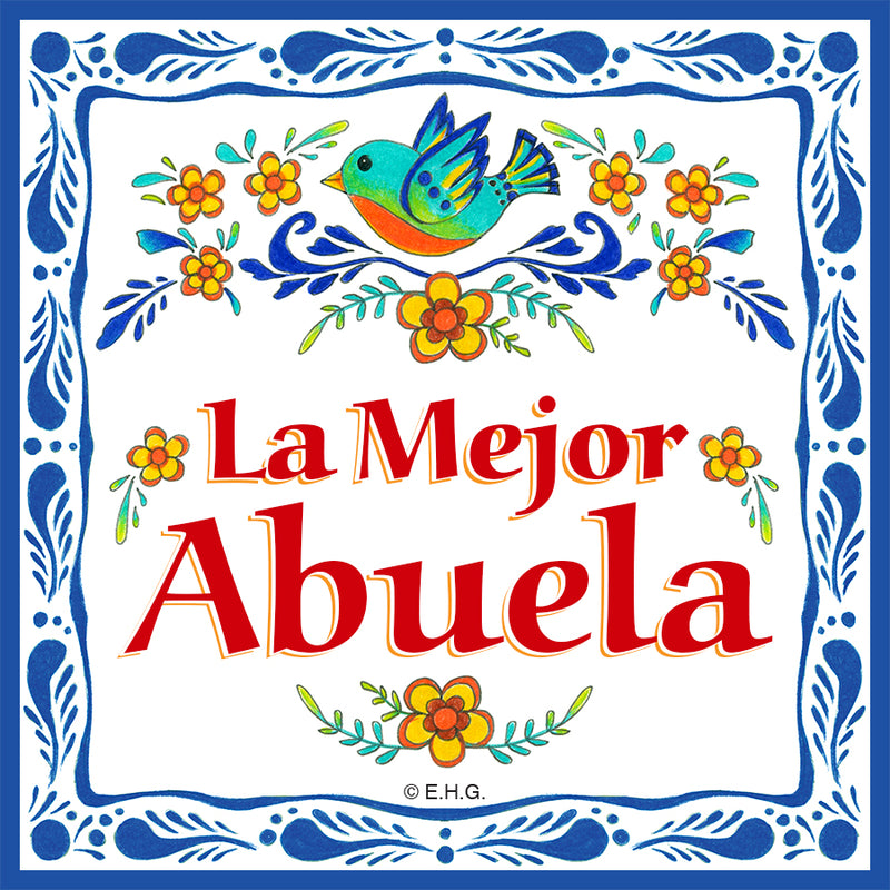 Abuela Gift "La Mejor Abuela" Magnet Tile - OktoberfestHaus.com