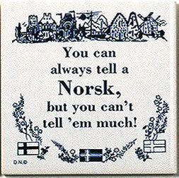 Norwegian Culture Magnet Tile (Tell A Norsk) - OktoberfestHaus.com
 - 1