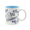 "Opa is the Greatest" - Blue Ceramic Coffee Mug