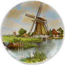 Collectible Plate Mill with Geese Color