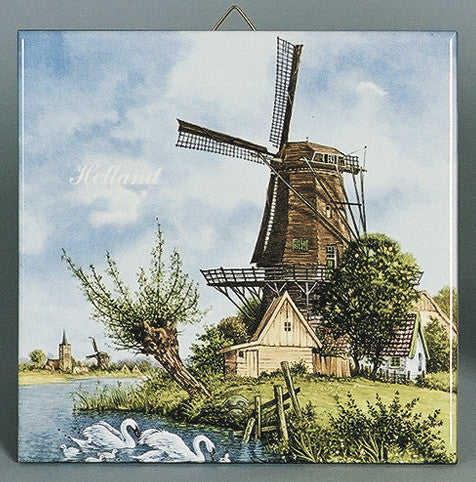 Holland Tile Windmill & Swan Color - OktoberfestHaus.com
