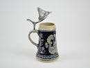 Bavarian German Castle Engraved Ceramic Beer Stein with Ornate Metal Lid - OktoberfestHaus.com
 - 3