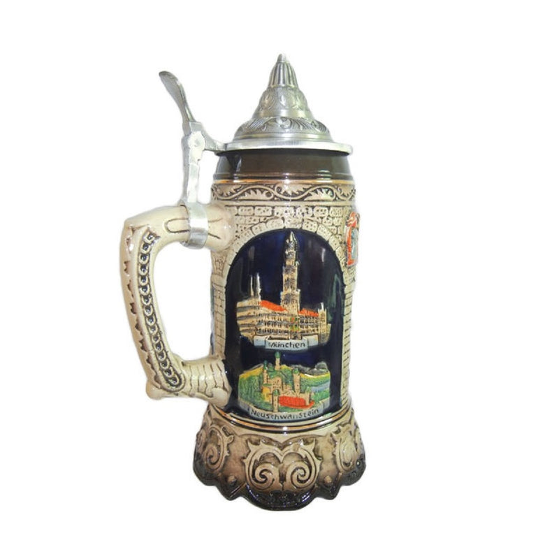 Scenic Germany Engraved Beer Stein with lid