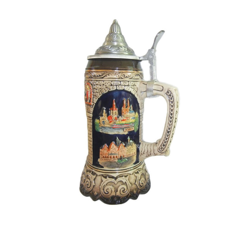 Scenic Germany Engraved Beer Stein with lid