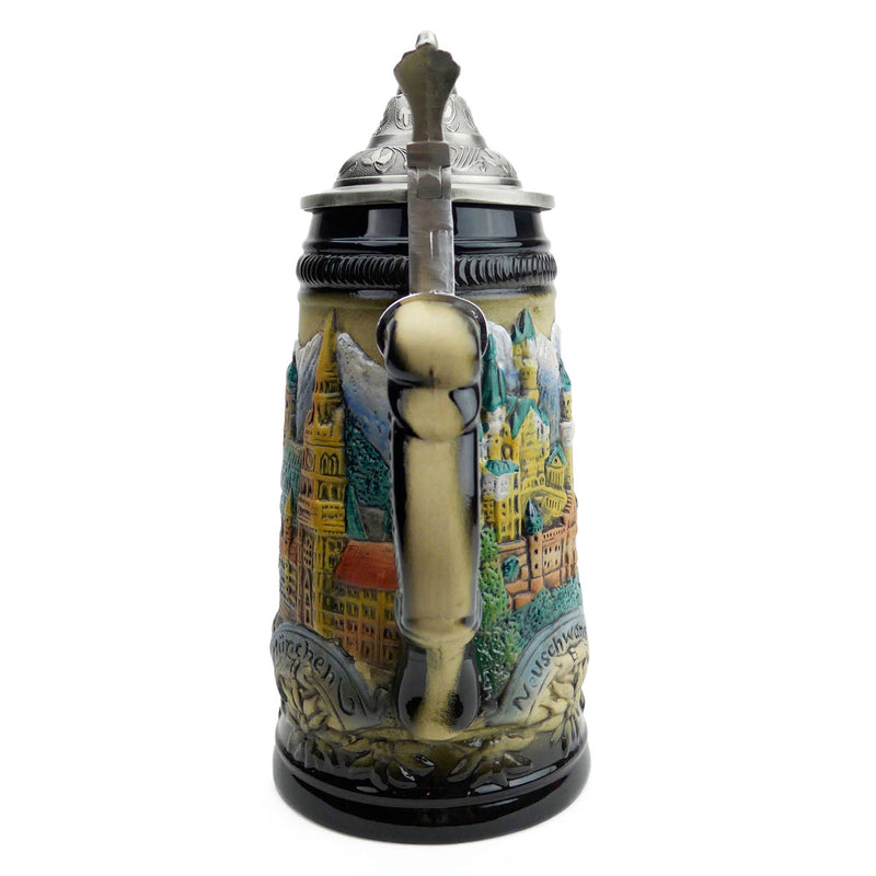 Mountain Village Beer Steins with Lid
