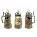 Germanic Spring Beer Stein .5L with Embossed Metal Lid