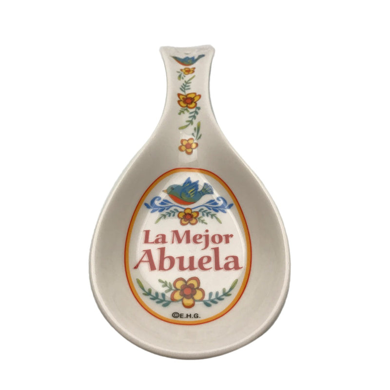 Ceramic Spoon Rest "La Mejor Abuela"