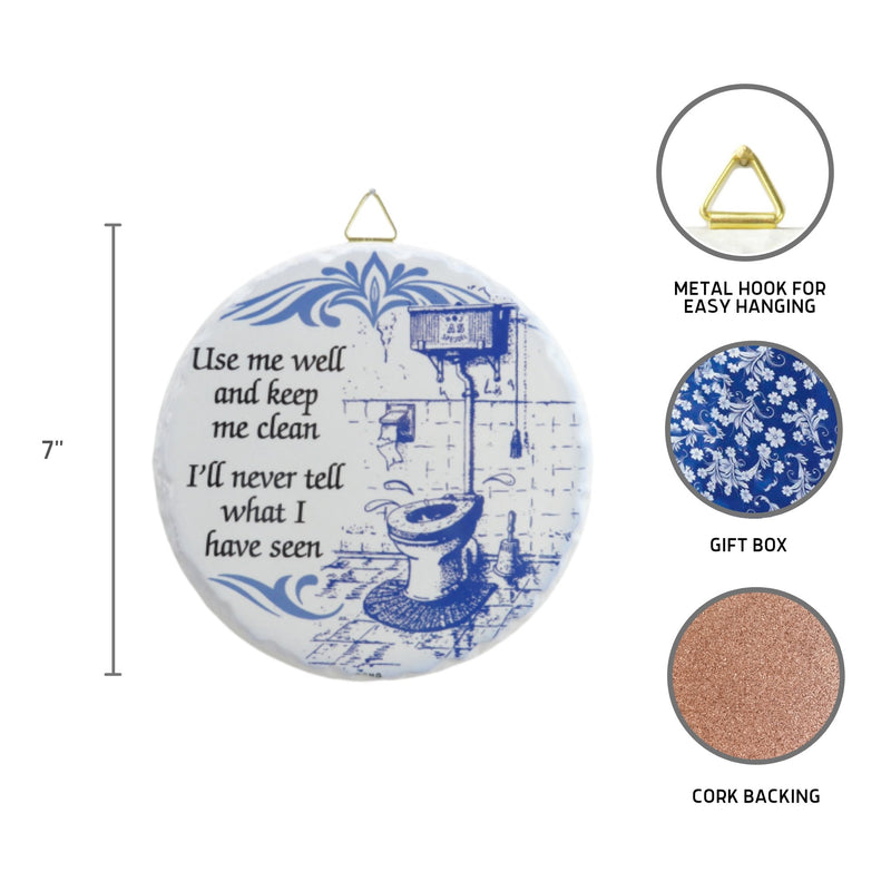 Decor Wall Plaque: Bathroom