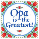 Dutch Gift Opa Wall Plaque Tile