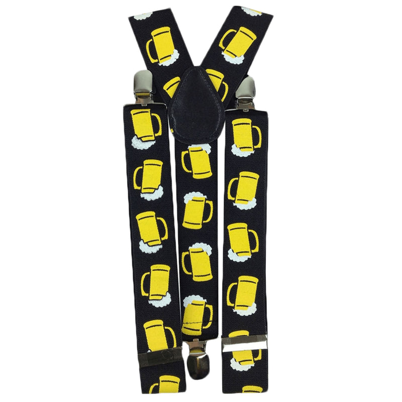 Suspenders for Men: Beer Mugs