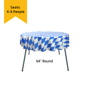 Bavarian Checkered Oktoberfest Party Polyester Tablecloth