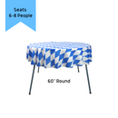Bavarian Checkered Oktoberfest Party Polyester Tablecloth