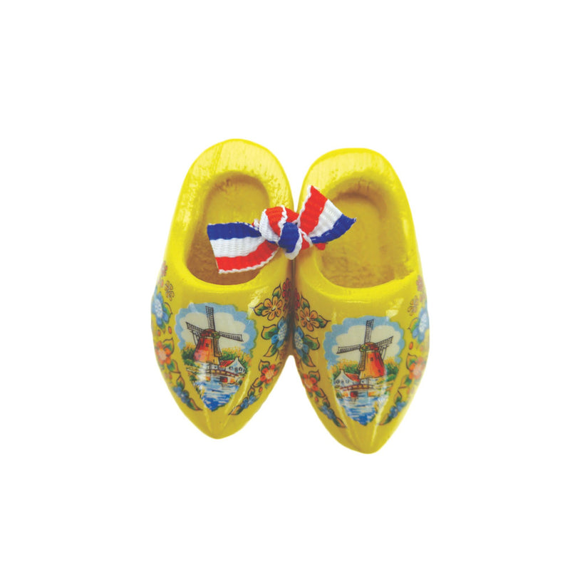 Holland Wooden Shoes Magnet Yellow