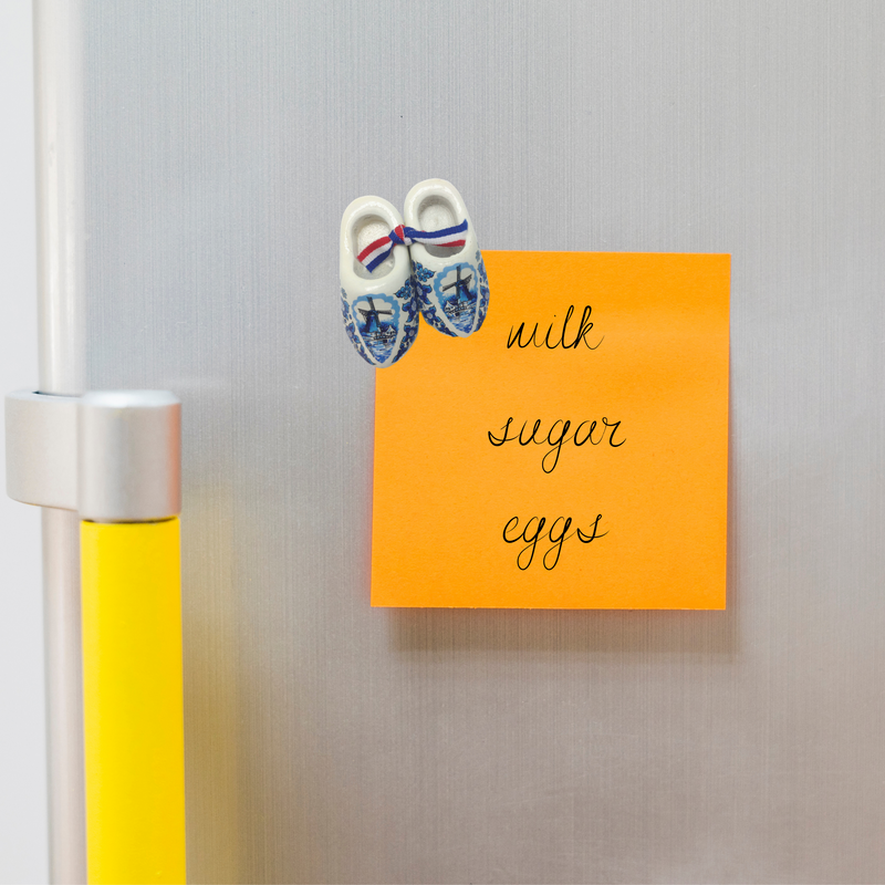 Holland Wooden Shoes Magnet Blue and White