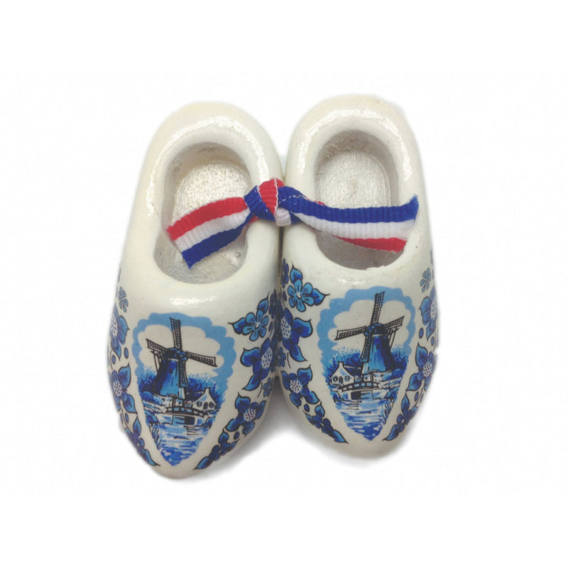 Holland Wooden Shoes Magnet Blue and White